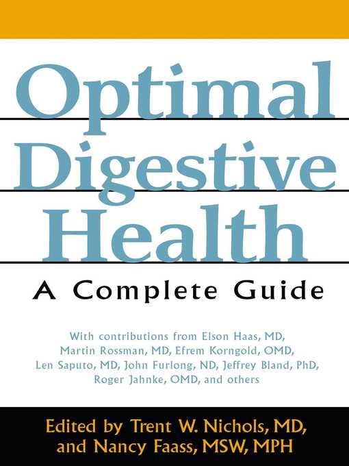 Title details for Optimal Digestive Health by Trent W. Nichols - Available